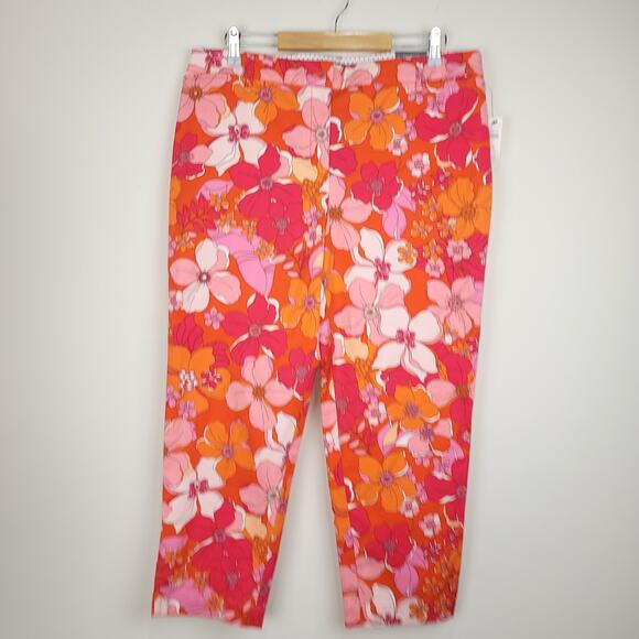 Talbots Perfect Crop Pants in Tossed Flower, Size 14, NWT - Picture 10 of 13